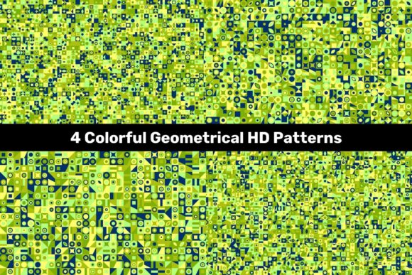 4 Colorful Geometrical HD Patterns: A Versatile Resource for Design Projects