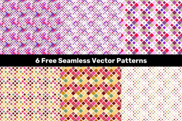 6 Free Seamless Colorful Square Patterns