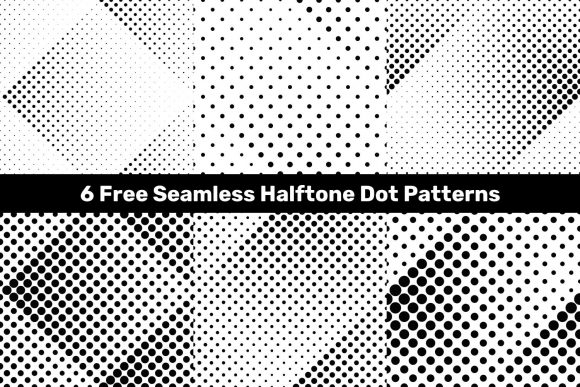 6 Free Seamless Halftone Dot Patterns for Versatile Design Work