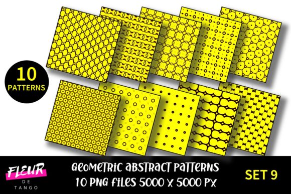 Geometric Patterns Digital Paper Set 9: Versatile Designs for Every Creative Project