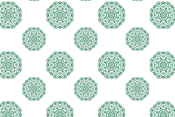 Green Mandala Patterns Vector for Design