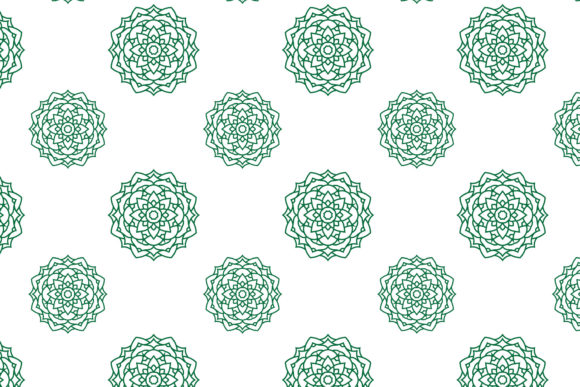 Mandala Green Patterns Vector for Design