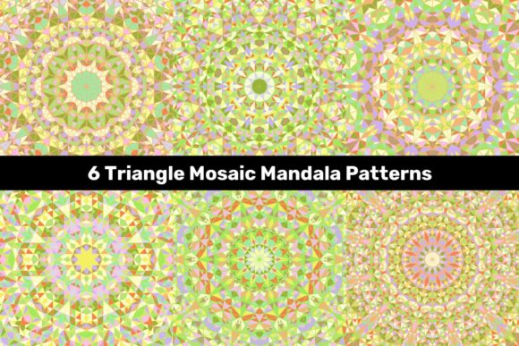 Triangle Mosaic Mandala Patterns for Creative Projects